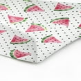 thumbnail image 4 of Watercolor Watermelon Changing Pad Covers Summer Fruit Black Dots Diaper Changing Table Sheets for Boy Girl Soft Stretchy Change Table Mats 32''x16'', 4 of 6