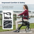 thumbnail image 6 of Drive Medical Nitro Sprint Rollator Rolling Walker, Black, 6 of 8