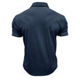 thumbnail image 4 of VSSSJ Men's Polo Shirts Short Sleeve Casual Regular Fit Button Up T-Shirts Lightweight Breathable Outdoor Golf Sports Shirts with Pocket Navy XXL, 4 of 4