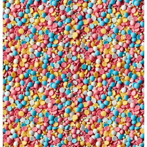 Printed Adhesive Vinyl Colorful Sprinkles Pattern Glitter Vinyl (E)