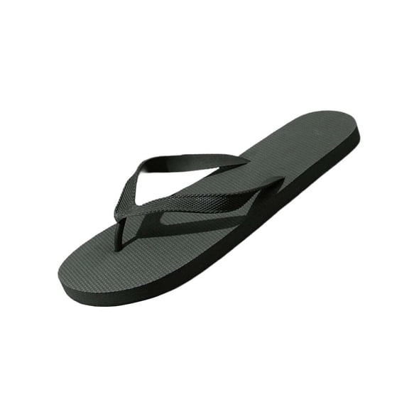 Black Mens Black Solid Slippers Open Round Toe Soft Sole Nylon Spandex Indoor Outdoor Beach 2026