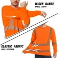 thumbnail image 6 of ProtectX High Visibility Long Sleeve Safety Reflective Shirts, Construction Work Shirt for Men, ASIN Class 3 Type R Orange Long 3X-Large, 6 of 7