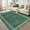 Green, variant on Twister.CK Modern 5' x 7' Bordered Area Rug, Washable Irregular Rugs, Non-Slip Carpet for Bedroom Dining Room Home Office, Camel