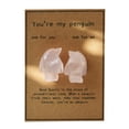 thumbnail image 1 of Matching Penguin Set with Greeting Card Natural Stone Carving for Couples Anniversary Wedding Gift Hand-Carved Rose Quartz Love Symbol Keepsake Romantic Present, Greeting Card *1, 1 of 5