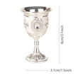 thumbnail image 3 of 2pcs Small Alloy White Wine Goblets Flower Pattern Cup Wine Cup for Party, 3 of 6