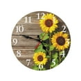 thumbnail image 1 of Horloge Murale Tournesol pour Salon Chambre Décorative Ronde Analogique, 1 of 3
