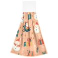 thumbnail image 7 of Yayeee Kitchen Hanging Hand Towels Set of 2 with Loop Bathroom Absorbent Tie Towel, Christmas Santa, 7 of 7