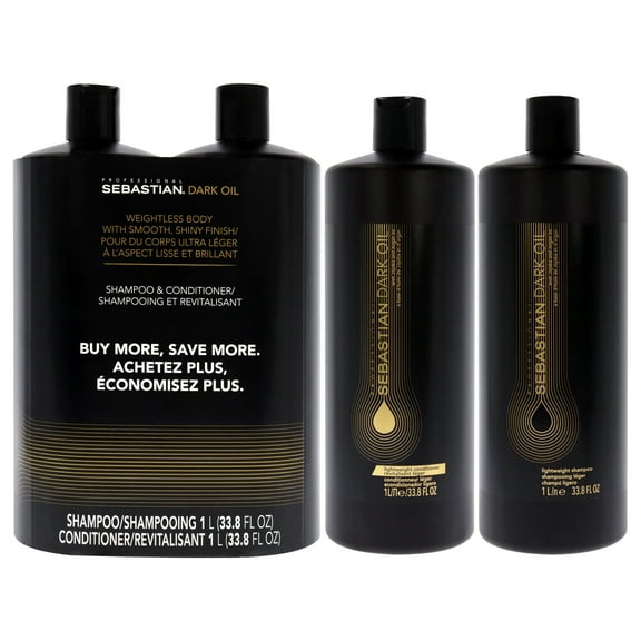 Sebastian Dark Oil Weightless Duo , 2 Pc 33.8 Shampoo, 33.8 Conditioner