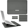 thumbnail image 1 of Laptop Sleeve Case Laptop Three in one Bracket Inner Bushing with Stand Function compatible 13-14inch with All laptops and Tablets Innovative Materials Soft PU Leather(Dark Grey), 1 of 6