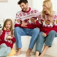 thumbnail image 6 of oqasdz Christmas Family Matching Outfits Sweater Jacquard Knitted Pullover Top Holiday Outfit for Dad Casual Daily Party Comfort, 6 of 7