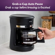 Mr. Coffee Mini Brew Switch Coffee Maker, 5-Cup Coffee Maker, Black