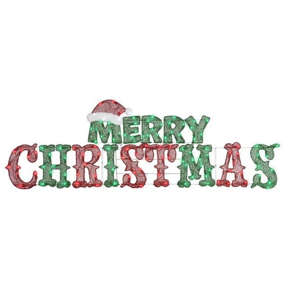 19 in. Flat-Tastic Merry Christmas Yard Decor