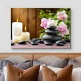 thumbnail image 3 of wall26 Canvas Print Wall Art Spotted Orchid Flower Meditation Zen Spa Pebbles Nature Wilderness Photography Realism Rustic Landscape Colorful Multicolor for Living Room, Bedroom, Office - 12"x18, 3 of 5