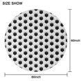 thumbnail image 6 of Black White Soccer Pattern Round Tablecloth 60"x60",Wrinkle Wipeable Table Cloth for Kitchen Dining Room Picnic Patio Party, 6 of 6