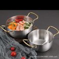 Korean stainless steel soup pot for ramen instant noodles. Induction