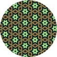 thumbnail image 1 of Ahgly Company Machine Washable Indoor Round Transitional Charcoal Black Area Rugs, 7' Round, 1 of 7