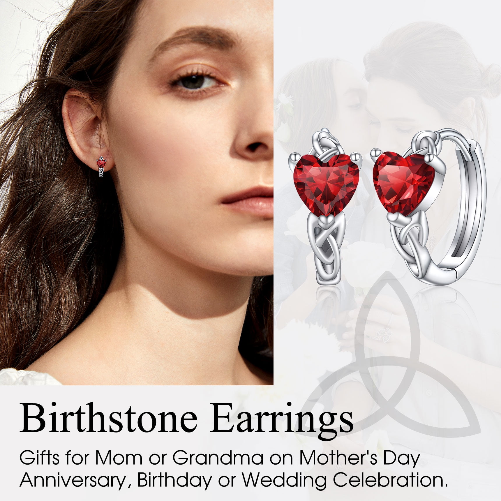 Diamond Earrings, April Birthstone Earrings, Mother's Day Gift, Sterli –  Susabella