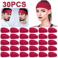 thumbnail image 1 of Hombres Mujeres Fitness Sweatband Elástico Correr Diadema Secado Rápido (Vino) Rojo, 1 of 4