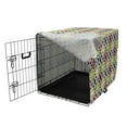 thumbnail image 3 of Geometric Dog Crate Cover, Colorful Squares Arranged in Rhombus Creative Modern Pattern, Easy to Use Pet Kennel Cover Small Dogs Puppies Kittens, 7 Sizes, Charcoal Grey Multicolor, by Ambesonne, 3 of 6