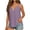 Purple, variant on Womens Undershirt Tank Tops Plus Size Women V Neck Sleeveless Spaghetti Strap Cami Top Casual Loose Eyelet Embroidery Solid Color Summer Tank Top with Half Zip Black XL