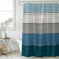 thumbnail image 6 of Blue Ombre Wooden Shower Curtain Set - Standard 72" x 72" Washable Bathtub Curtain with 12 Hooks, Farmhouse Retro Wood Gradient Waterproof Fabric Stall Shower Curtains for Bathroom/Bathtub Décor, 6 of 6