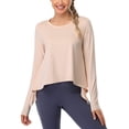 thumbnail image 3 of Long Sleeve Workout Shirts Yoga Tops for Women T Shirt Activewear Top, 3 of 6