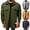 04# Yellow, variant on Big & Tall Men's Wool Long Sleeve Button down Shirt Fit Workwear Jacket with Double Chest Pockets Button-Up Coat S-3XL