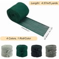 thumbnail image 2 of 20 Yards Green Chiffon Ribbon Handmade Tassel Ribbons 4 Colors Curled Fringe Decorative Ribbon Set for Gifts Wrapping Wedding Invitations Bouquets Envelopes Crafts 1.18~1.57 inch for diy, 2 of 6