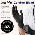 thumbnail image 3 of Guantes desechables de nitrilo Supmedic talla grande, 100 piezas, negros, 3 of 6