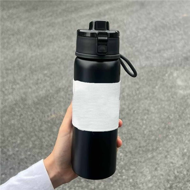 Taza de viaje aislada de acero inoxidable 304 Taza de vacío de doble capa con colador de té | Tapa abatible a prueba de fugas | Manga antideslizante | 18,5 cm | Paquete de 3 | Vaso de bebidas frías