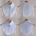 thumbnail image 6 of TELOLY Striped Detachable Fake Collar Half Shirt Blouse Dickey Collar Faux False Collar Elegant for Women Girls, 6 of 7
