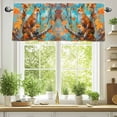 thumbnail image 2 of Fall Maple Valances for Windows, 42 x 12in, Leaf Animal Fox Watercolor Oil Painting Rod Pocket Kitchen Valance Curtain Light Filtering Window Treatments for Living Room Bedroom, 1 Panel, 2 of 7
