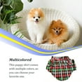 thumbnail image 4 of Greeniant Camisa para perros Exquisita Varios tamaños Cachorros Ropa Tela escocesa Sin hebillas Suavidad Estilo simple Ropa para mascotas Rojo / Verde S Type3 NO3 Greeniant PT003821-26B, 4 of 6