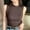 Coffee, variant on Crunowin Women's Ribbed Tops Solid Color Round Neck Sleeveless Undershirt Coffee Size XL
