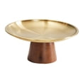 thumbnail image 3 of Frutero con pedestal, plato de comida, base de madera estética, práctico plato de fruta, bandeja de almacenamiento para decoración de centro de mesa S, 3 of 8