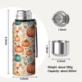 thumbnail image 7 of 20 Oz Fall Pumpkins and Leaves Pattern Coffee Tumbler Double Wall Insulated Stainless Steel Water Bottle | Metal Reusable Thermoses Flask with Cup Cap | Leak & Sweat Proof with Anti-Dust Lid, 7 of 7