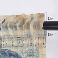 thumbnail image 5 of Blue Sea Turtle Valance Curtains for Kitchen/Living Room/Bathroom/Bedroom Window, Rod Pocket Small Topper Half Short Window Curtains Voile Sheer Scarf, Vintage Coastal Sheet Music 42"x18", 5 of 8