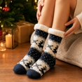 thumbnail image 5 of Lumtrix Women's & Men's Christmas Fuzzy Slipper Socks with Grippers Super Soft Warm Fleece Lined Cozy Home Socks Winter Gifts K One Size, 5 of 5