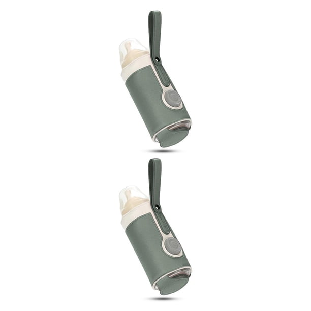 Toystoory Calentador de biberones de leche, bolsa eléctrica de 3 niveles con USB, biberones de alimentación para bebés, bolsa aislante, calentador de Verde 2piezas Toystoory CBP164489