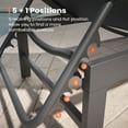 thumbnail image 6 of Pellebant Aluminum Adjustable Chaise Lounge Chairs - Set of 2, Dark Grey, 6 of 6