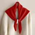 thumbnail image 2 of HNMKIU Triangle Scarf Shawl Wrap for Women Versatile Soft Warm Knitted Fashion Elegant neck scarf for women for Winter and Everyday Wear 01_Red,One Size, 2 of 3