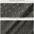 thumbnail image 2 of Soimoi Gray Cotton Poplin Fabric Leaves & Flowerpecker Bird Printed Craft Fabric by the Yard 58 Inch Wide, 2 of 7