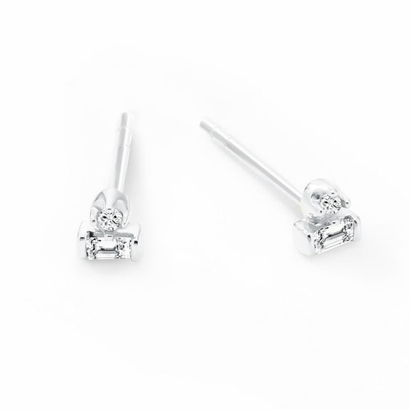 Unique Moments Lab Grown Diamond Accents Stud Earrings for Women|Sterling Silver Jewelry | Gift for Women Men