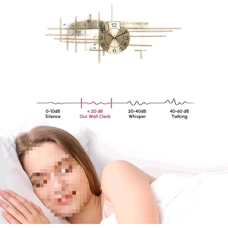 37.8 Modern 3D World Map Wall Clock - Bronze Gold, Silent Battery Operated Decorative Metal Clock, Handmade Iron Art (Style A)$$Home Decor, Kitchen, & Other