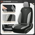 thumbnail image 2 of Coverado Car Seat Covers Full Set, Luxury Faux Leather Seat Protectors, Universal Fit for Cars, SUVs, Trucks-Black&Gray, 2 of 8