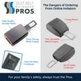 thumbnail image 2 of Seat Belt Extender Pros 3" Rigid Type A, 21.5mm Wide Metal Tongue, No Installation, E4 Safety Certified Pack of 2, 2 of 7