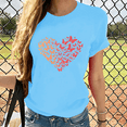 thumbnail image 3 of Cozyfort Women's T-Shirts Graphic Heart/Butterfly Print Women's T-Shirt Short Sleeve Crewneck for Summer Shirts for Women Graphic Tees, 3 of 4