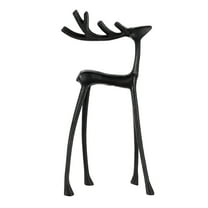 Black Reindeer Christmas Decor, Modern Sculpture for Mantel Bookshelf, Black Reindeer Christmas Figurine, Elegant Holiday Indoor Decor with Minimalist Design, Year-Round Home Accent Christmas Gift