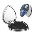 thumbnail image 1 of Qekee Pikmin Print Compact Makeup Mirror Folding Mini Pocket Mirror Portable Hand Mirror Double-Sided 2 x 1x Magnification for Woman Girls-Heart Shape, 1 of 9