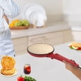 thumbnail image 2 of ToppiJoy 600W Electric Crepe Maker Baking Pancake Pan Non-Stick Frying Griddle Machine with PP Material Batter Tray, 2 of 13